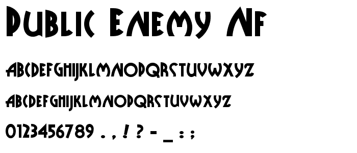 Public Enemy NF font